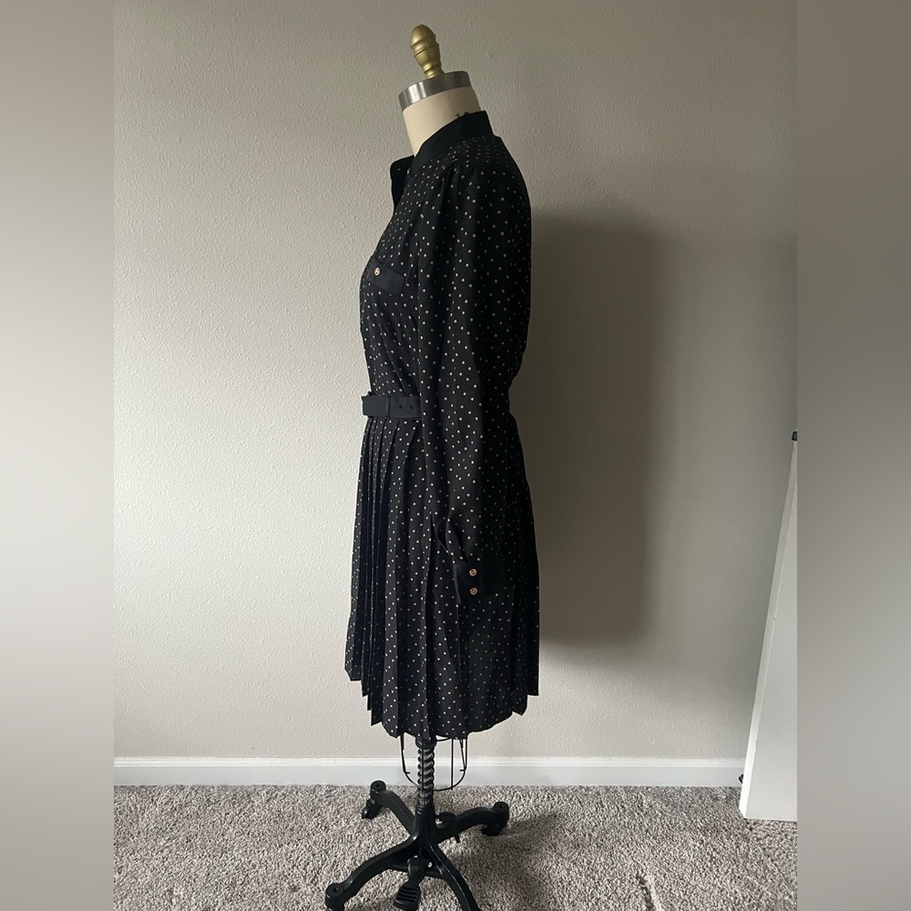 Ann Taylor Black and White Polka Dot Long Sleeve Dress - Picture 9 of 14